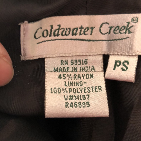 Coldwater Creek blue/black embroidered top - Picture 7 of 8
